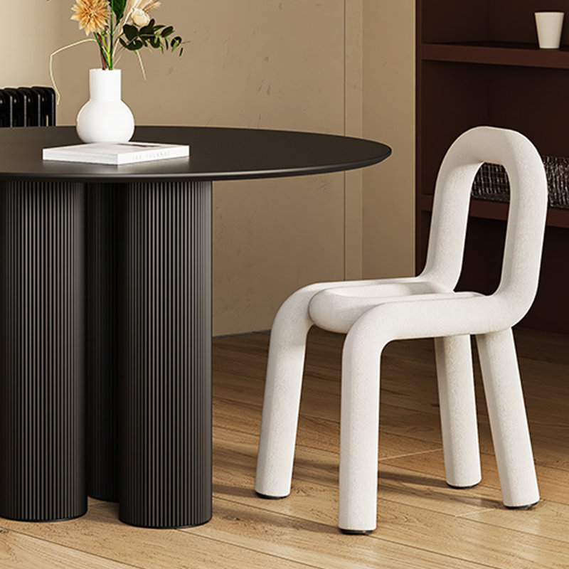 Table ronde moderne en pierre de qualité supérieure, H 29,52 po x L 47,24 po x l 47,24 po