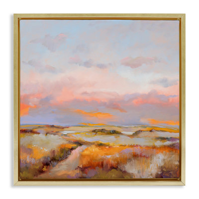  Bright Sun Bleached Meadow Framed Floater Canvas Wall Art by Odile