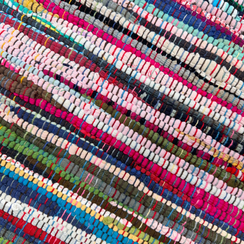 Nisbet Handwoven Multicolour Rag Rug, Rectangle 120 x 180cm