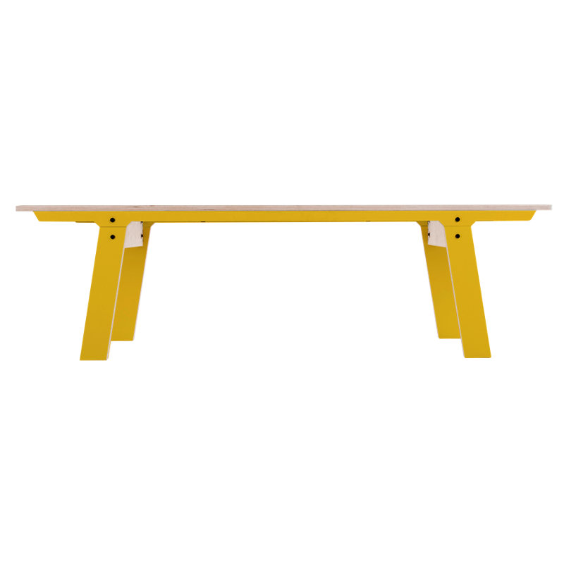 Giedi Upholstered Bench, Medium, Canary Yellow