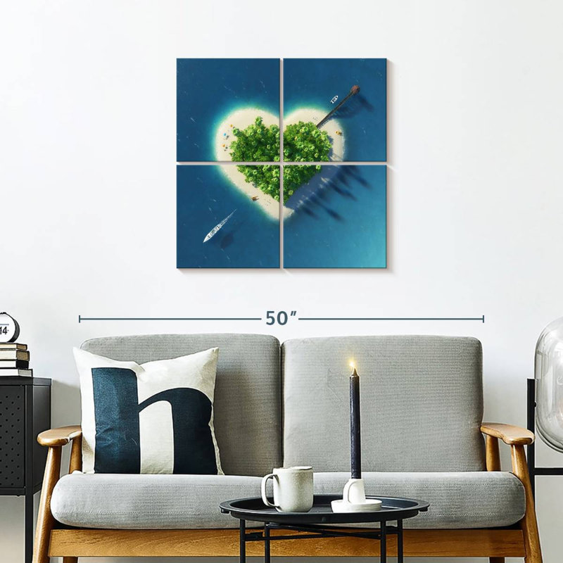 Pierced Heart Island, 26" H x 26" W