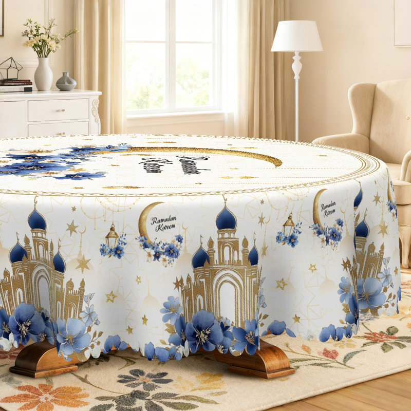Nappe ronde et lavable Ramadan, 70 po rond