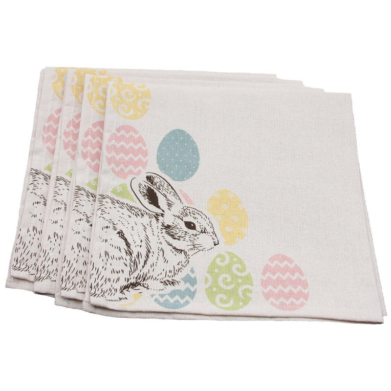 Ensemble de table et de serviettes Bunny Eggs