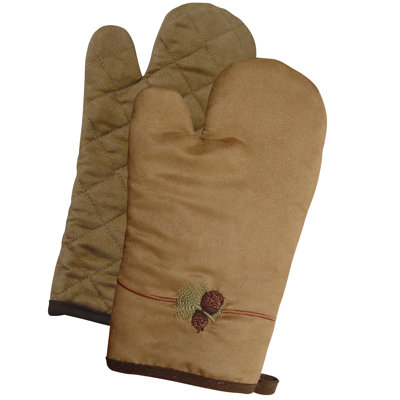 Ensemble de gants de cuisine pour la cuisine Paseo, coussins chauffants résistants à la chaleur, style rustique en coton, ensemble de 5 pièces