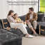 Canapé modulaire en velours côtelé moelleux avec repose-pieds mobile Hgo-1999166935