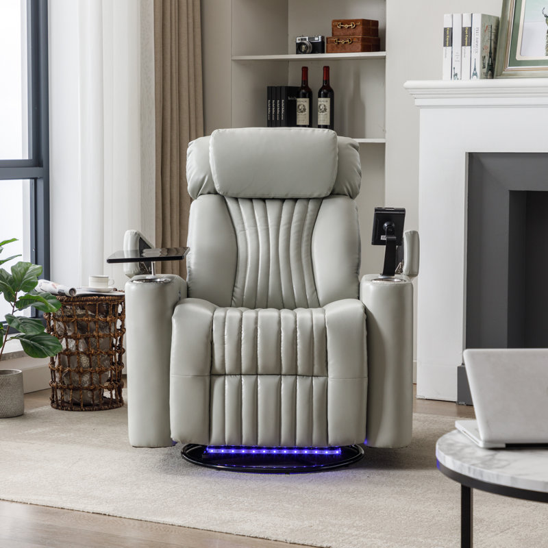 Fauteuil inclinable électrique avec repose-pieds Beliziare, Gris