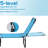 5 Patio Chair - Steel Frame, Folding, Sky Blue For Outdoor Sunbathing In Beach, Yard Chaise Lounge By 5-Level Recline, Sun Tanning Yard,