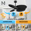 Alessandra Tropical - Five Blade Ceiling Fan - Integrated LED -Matte Black Finish -Light Blue Blades-968184992-968185000