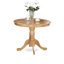 L'ensemble de salle à manger 3 pièces comprend une table de cuisine ronde avec piédestal et 2 chaises Parson rembourrées en lin Limelight, chêne-122934091-122934092-122934095