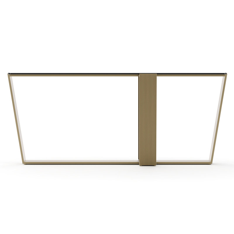 Counter Balance 69'' W Glass Console Table