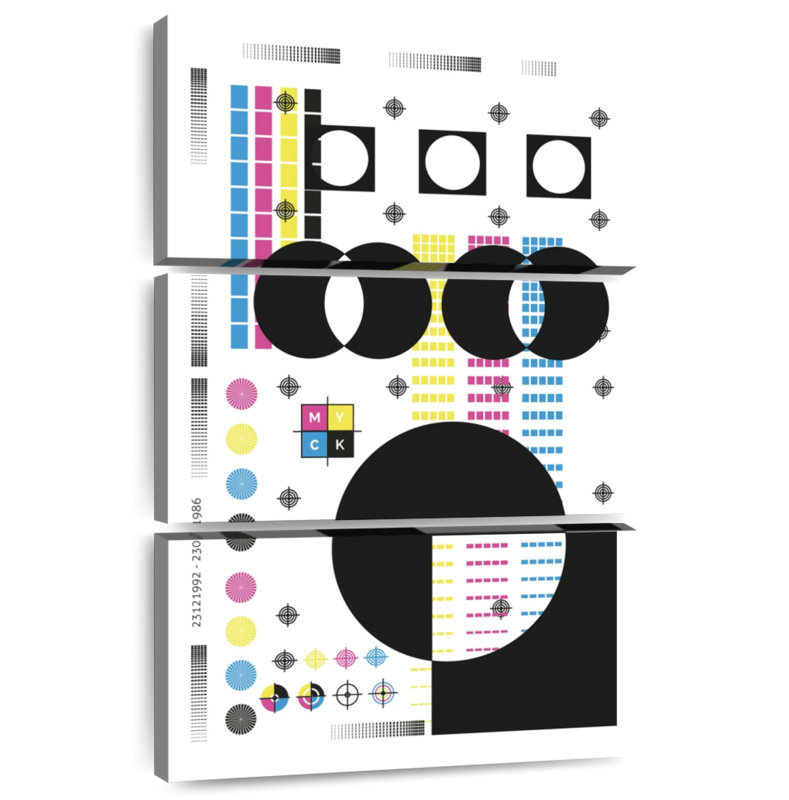 Avery Geometric CMYK, 32" H x 20" W