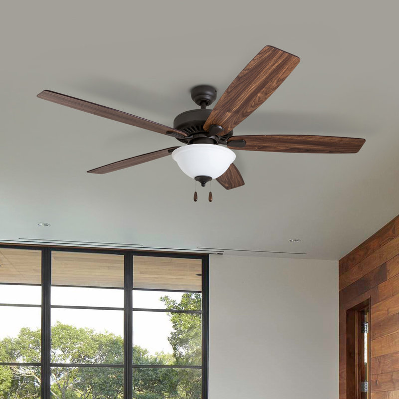 Curran 52'' Ceiling Fan with Light Kit, Pull Chain
