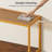 Console Sofa Table, 52" Modern Entryway Table, 2-tier Open Shelf With Tempered Glass, Metal Frame Behind Couch Table With Gold Metal Frame For Living Room Hallway Entrance, Brown-527457690