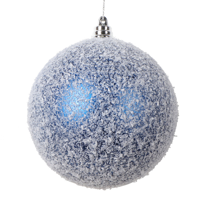 Solid Shatterproof Ball Ornament, 4" H x 4" W x 4" D, Blue