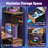 Gaming Desk With Hutch & Monitor Stand,Corner Computer Desk With LED Lights & Outlets For Home Office-1972224555-1972224556