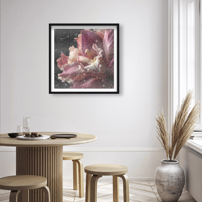 Velvet Labellum Shadowbox Floral & Botanical Print by Oliver Gal, Black Frame, 12 x 12, 31.5"H x 31.5"W, Black Shadowbox