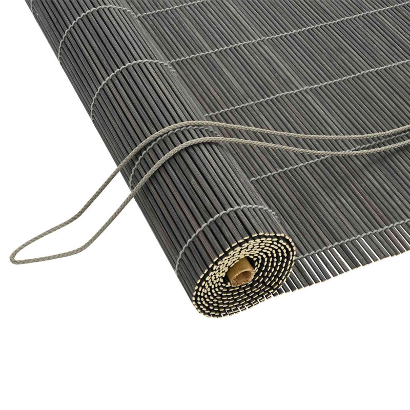 Bamboo Roller shade, Grey, 60 cm W x 160 cm L