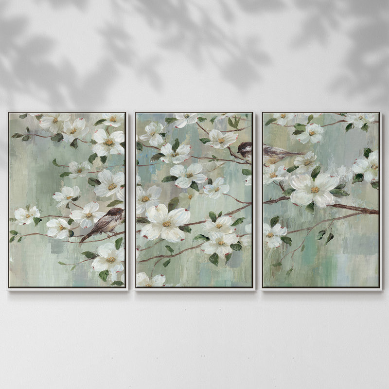 Spring's Song 3 pièces, Blanc, H 40 po x l 78 po x P 2 po