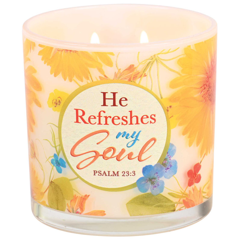 Bougie de soja He Refreshes My Soul 13 oz