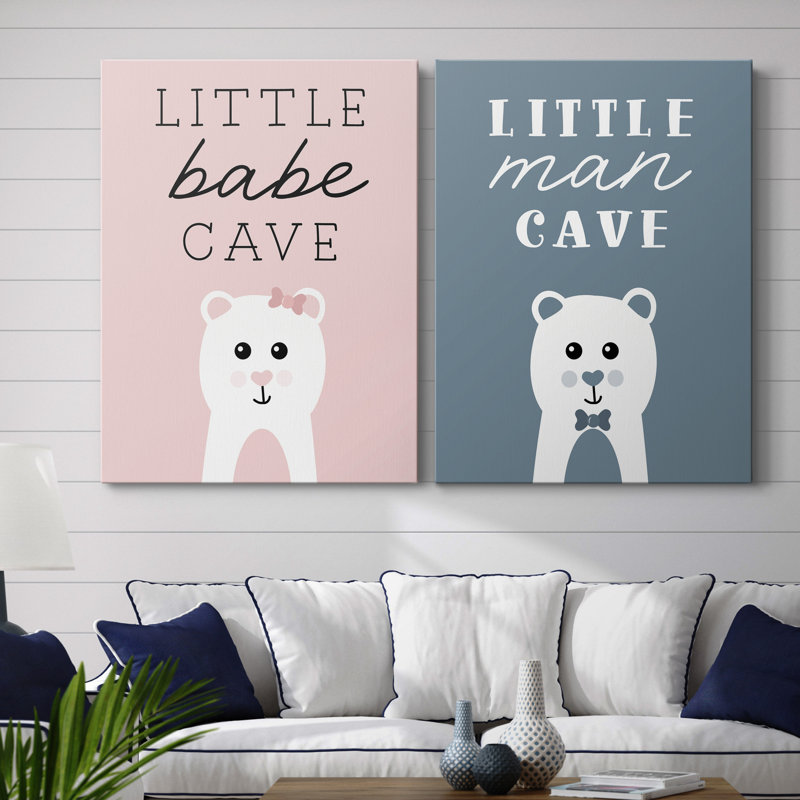 «Little Babe Cave», ensemble de 2 impressions, Pas de tapis, H 40 po x l 60 po x P 1 po, Toile tendue