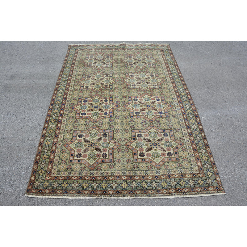 Tapis décoratifs, tapis rétro, tapis turcs, tapis décoratifs bruns, tapis de 4,3 x 6,7 pi, tapis bohème