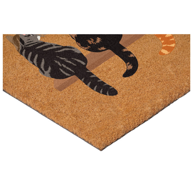 Maegan Non-Slip Animal Print Doormat, 17" x 29"