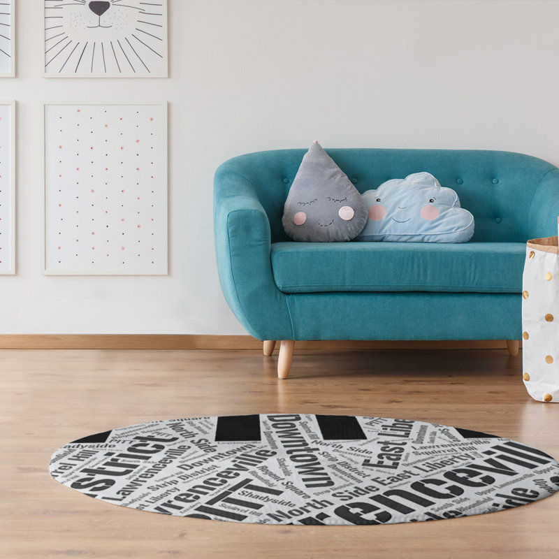 Chenille Indoor Rug, Round 5'
