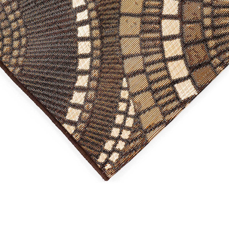 Tapis intérieur / extérieur géométrique Kowalczyk , Rectangle 4 pi 10 po x 7 pi 6 po
