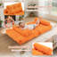Canapé-lit pliant, canapé-lit convertible 4-en-1, canapé-lit pour le salon de la chambre à coucher, orange-119783931