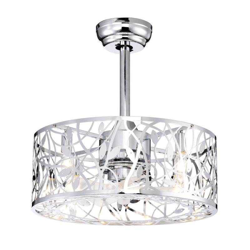 Ventilateur de plafond 18 pales 18 po, Chrome