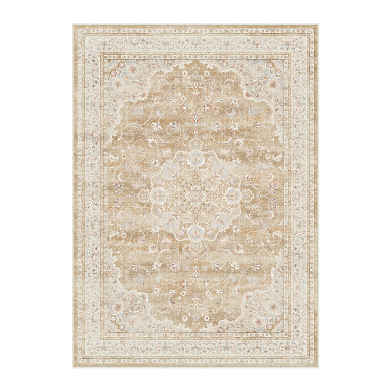 Haven Classic Persian Style Area Rug in Light Brown, Rectangle 3' x 5'