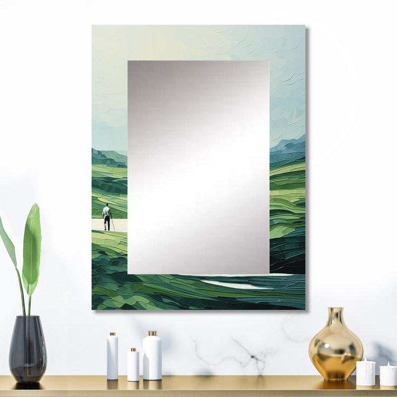 Golf Harmonious Drives - Miroir mural vert, 32 po x 24 po