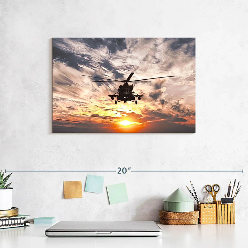 Mait Navy Helicopter, 8" H x 12" W