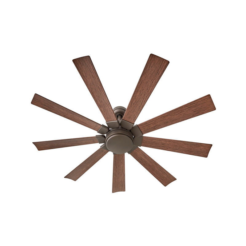 Turbine 60" Indoor/Outdoor Smart Ceiling Fan with Integrated LED + HIRO Remote, Metallic Matte Bronze