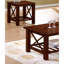 Ensemble de tables basses modernes en bois d'hévéa 3 pièces 1 table basse et 2 tables de bout en panneau de fibres à densité moyenne avec placage Ogumi