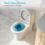 Toilette allongée blanche une pièce avec siège à fermeture douce, hauteur confortable, double chasse 1,1 / 1,6 GPF, salle de bain moderne de 12 po