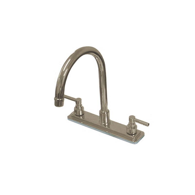 Tampa Double Handle Kitchen Faucet, Polished Brass