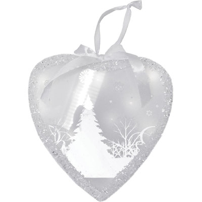 Ornement de Noël en forme de cœur 8 po
