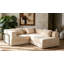 Canapé à compression, canapé-lit convertible au sol avec structure de forme fixe, canapé modulaire désossé, aucun assemblage requis, tissu chenille, pour la chambre du salon