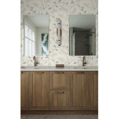 Seabrook Designs Vert Branch Trail Unpasted Wallpaper