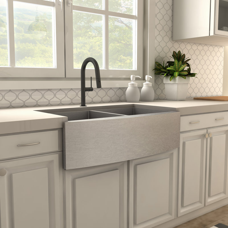 Voltaire Pull Down Single Handle Kitchen Faucet with Side Spray and Accessories, Matte Black