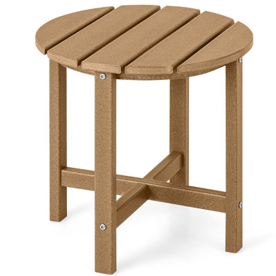 2PCS 18''Adirondack Side Table Weather Resistant HDPE Garden Patio