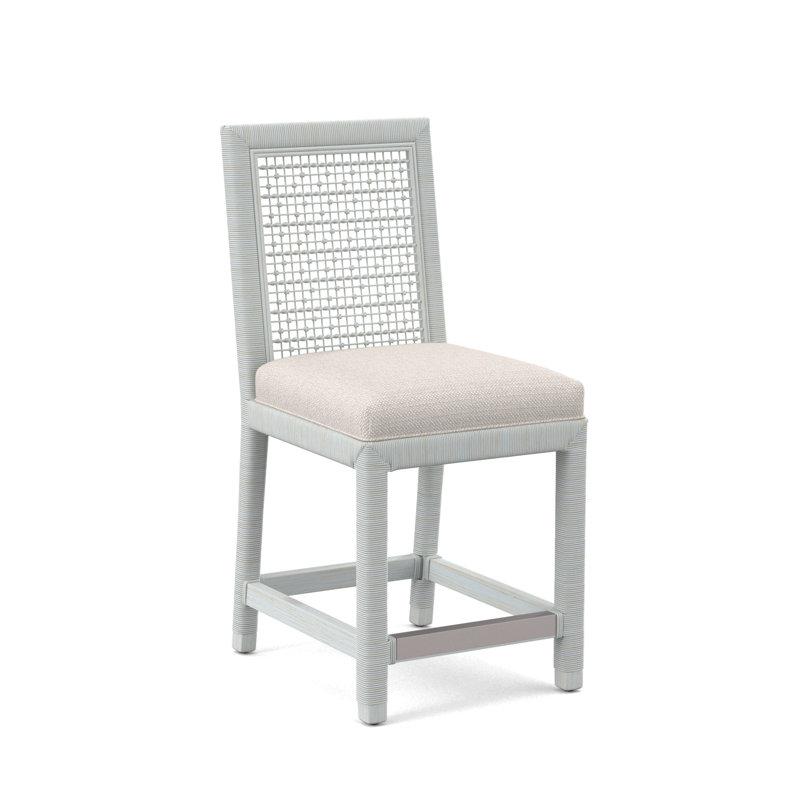 Tabouret de comptoir 24 po Scotia Glinda, Bisque, Performance texturée blanche; 0865-91