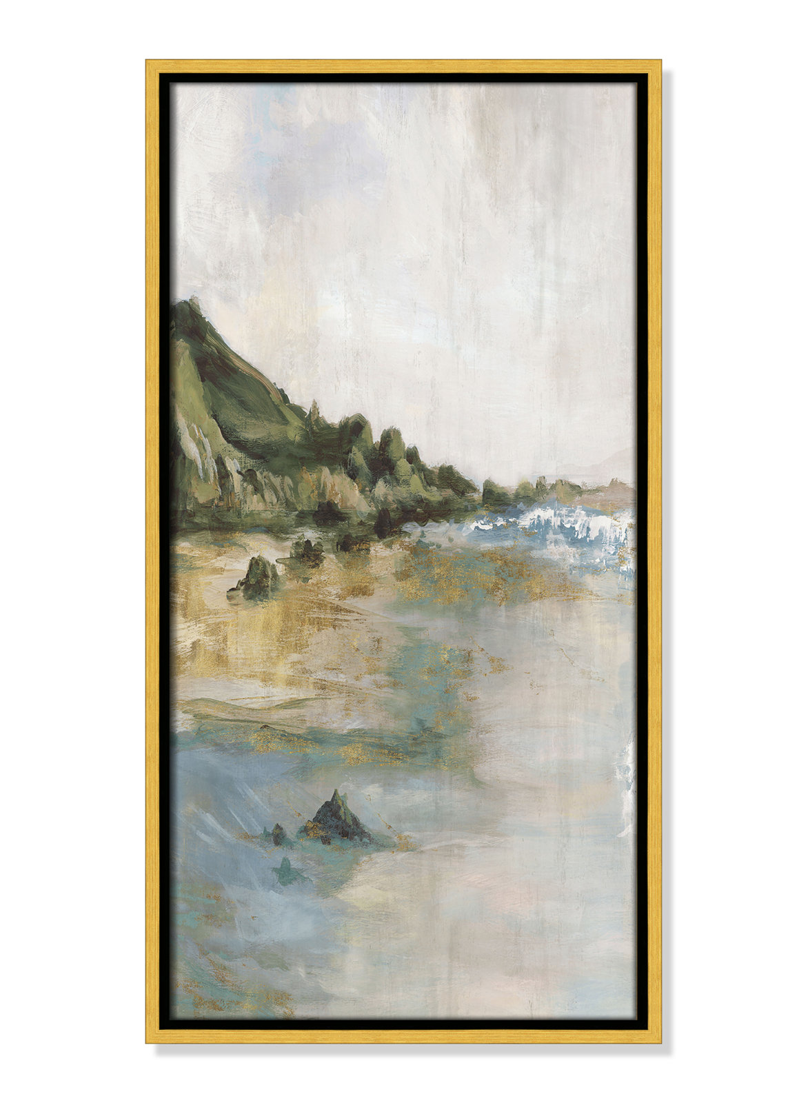 Cordoba "Tide's Edge" Print, 25.5" H x 13.5" W, Gold