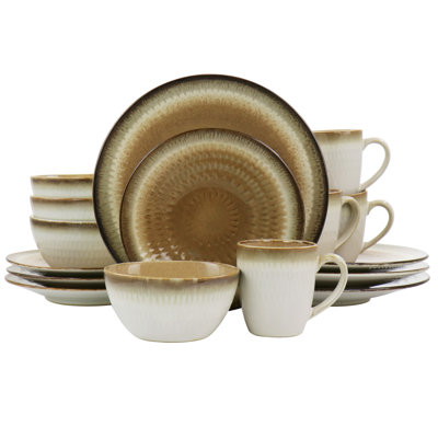 Franzen Ceramic Dinnerware Set 16 Piece - Service for 4