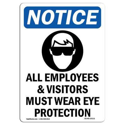 All Employees And Visitors Aluminum Sign 18 x 24