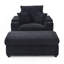Chaise rembourrée avec repose-pieds Abegale-1025926513