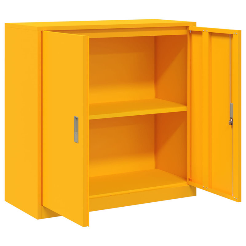 Storage Cabinet, Mustard Yellow
