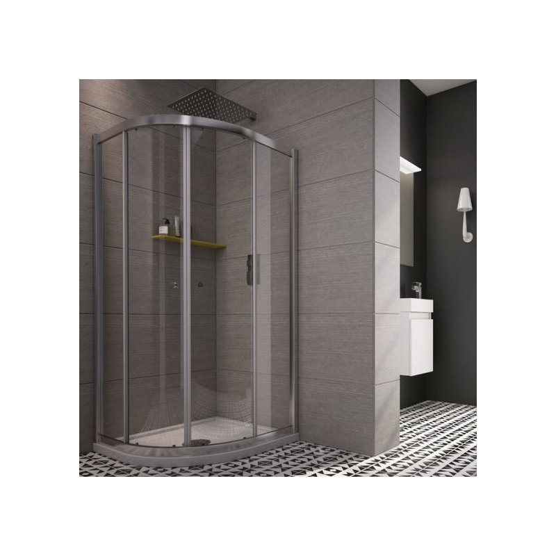 Worcester Quadrant Sliding Shower Enclosure, 185 cm H x 80 cm W x 80 cm D