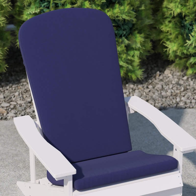 McEwensville All-Weather High Back Adirondack Chair Cushions, Blue
